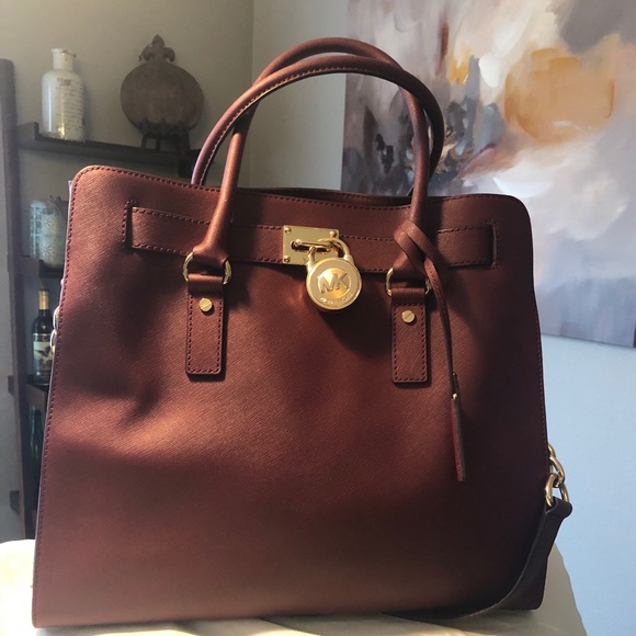 MICHAEL Michael Kors Handbags - Burgundy Michael Kors Hamilton MICHAEL Michael Kors Handbags - Burgundy Michael Kors Hamilton